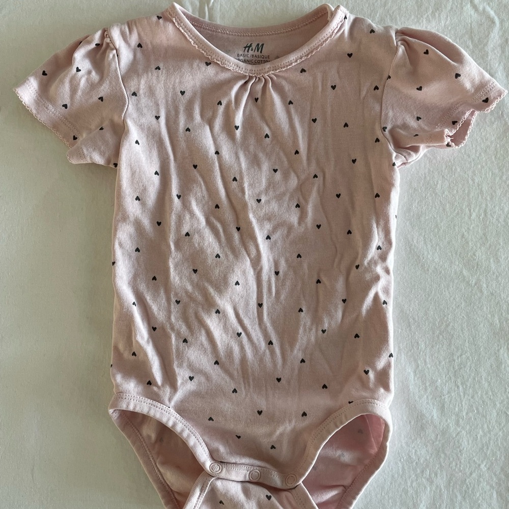 Heart Print Onesie